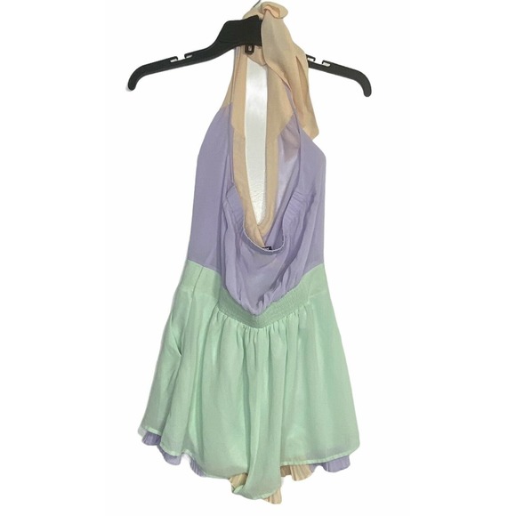 VERO MODA Halter Ruffle Romper Jumpsuit Sz S - Picture 4 of 9